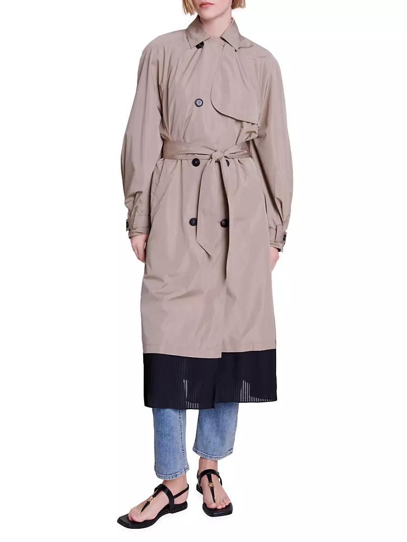 Contrast Trench Coat Product Image