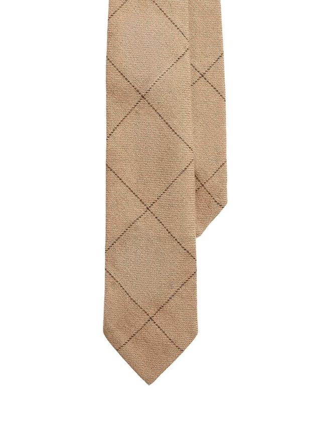 Mens Classic Windowpane Cashmere Neck Tie Product Image