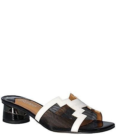 J. Renee Amorra Patent And Mesh Slide Sandals Product Image