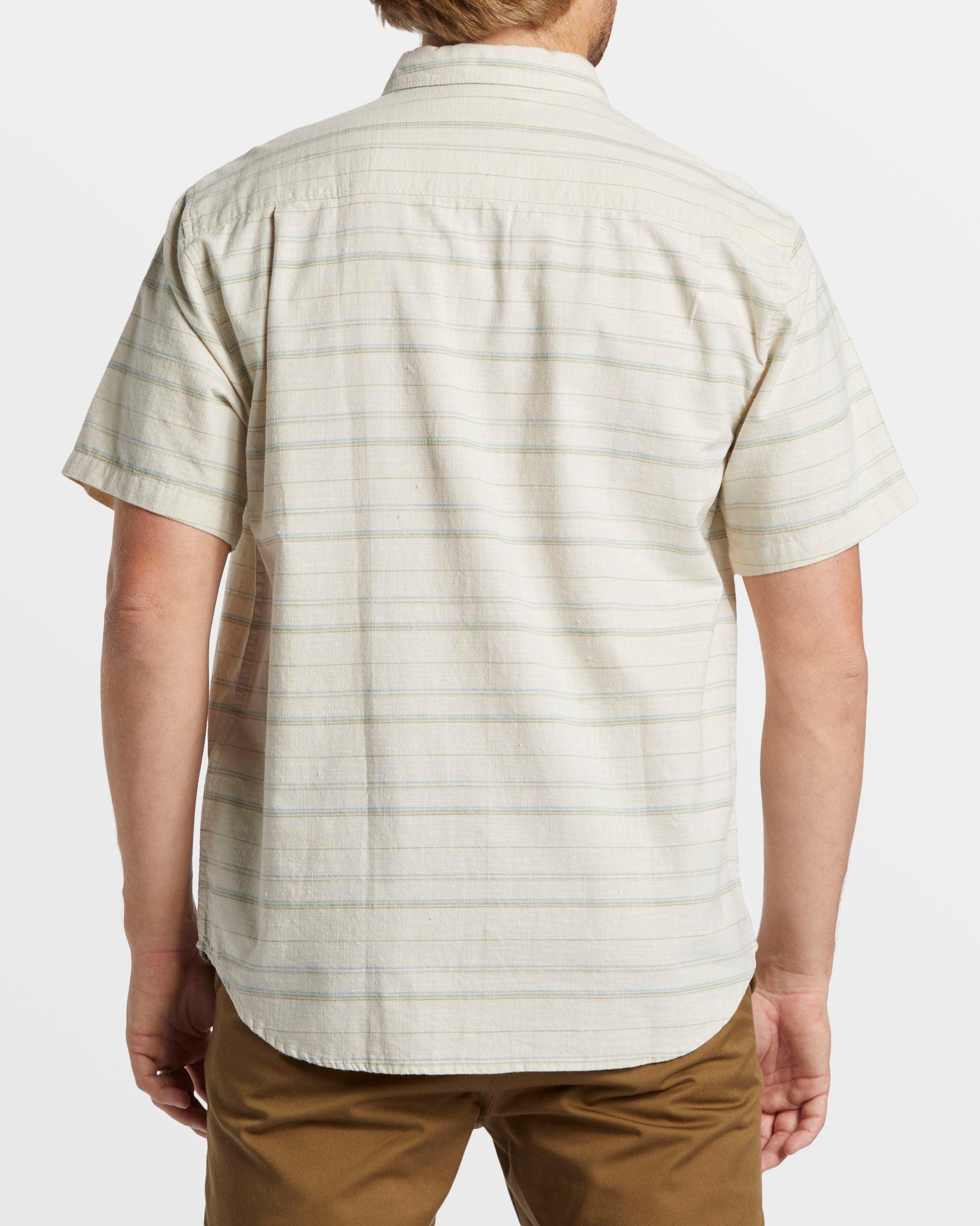 All Day Stripe Short Sleeve Shirt - Sage Male Product Image