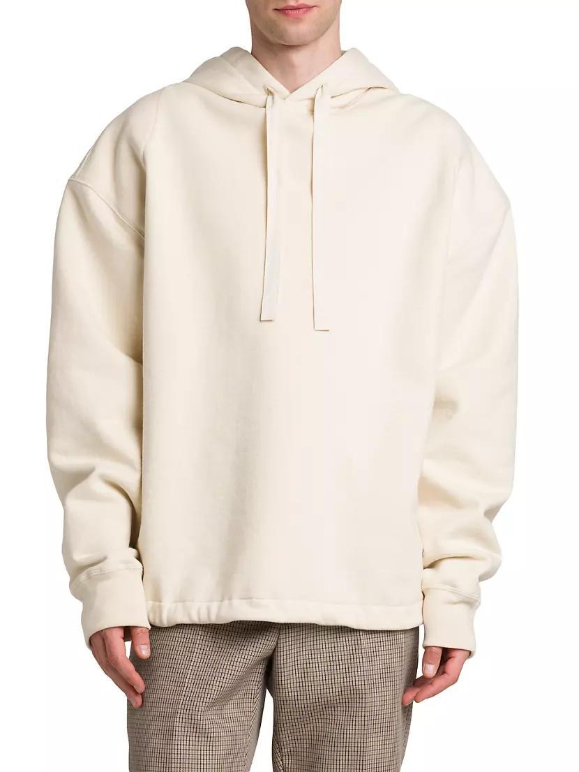 Stretch-Cotton Drawstring Hoodie Product Image