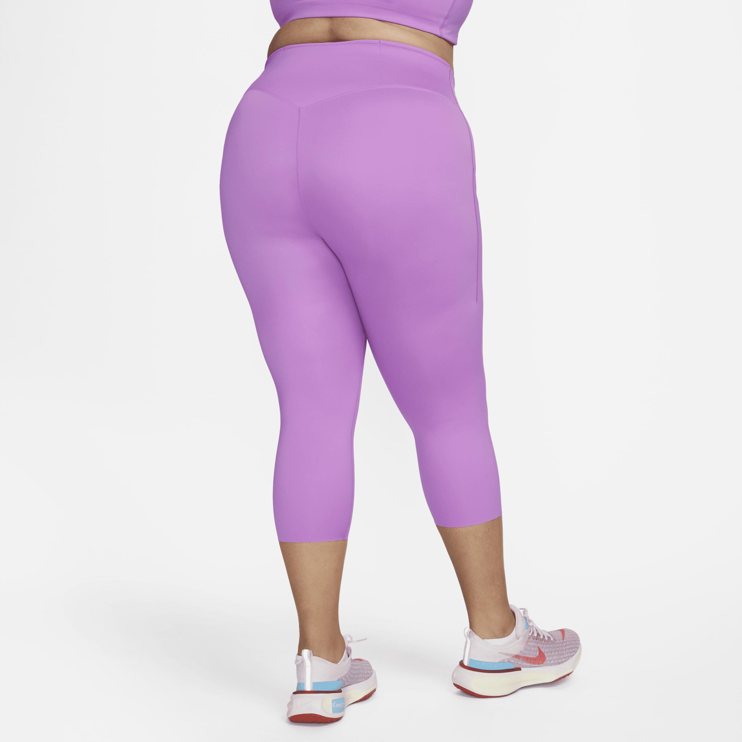 Nike Womens Go Firm-Support High-Waisted Cropped Leggings with Pockets (Plus Size) Product Image