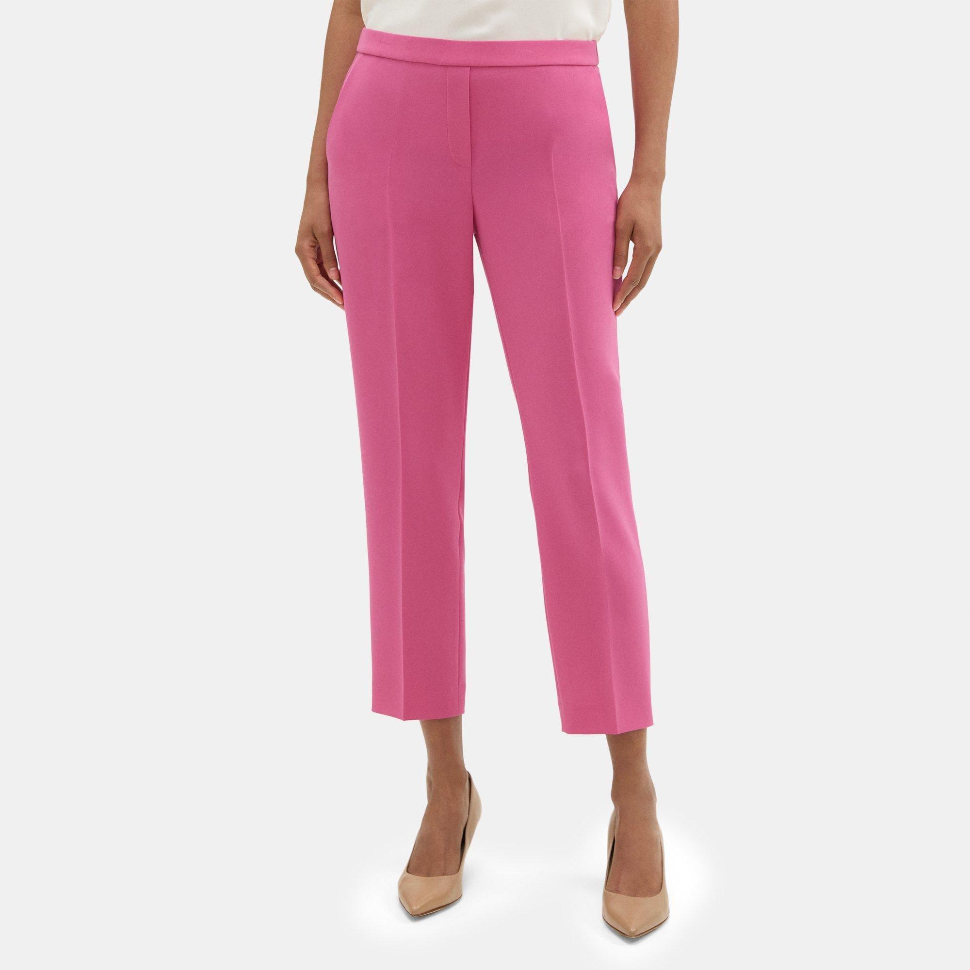 Crepe Cropped Slim Pull-On Pant | Theory Outlet Product Image