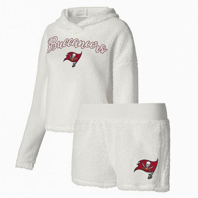 Womens Concepts Sport Tampa Bay Buccaneers Fluffy Pullover Sweatshirt & Shorts Sleep Set Product Image