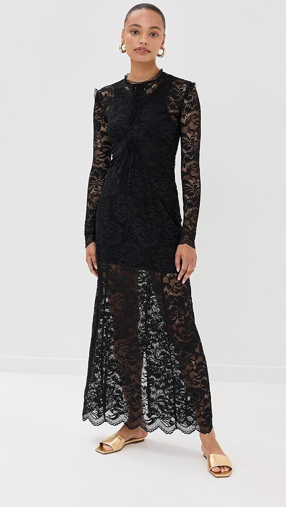 rabanne Long Dress in Lace | Shopbop Product Image