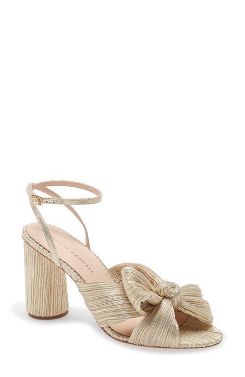 Loeffler Randall Camellia Pleated Bow Heel in White. - size 9.5 (also in 10, 6, 6.5, 7, 7.5, 8, 8.5, 9) Product Image