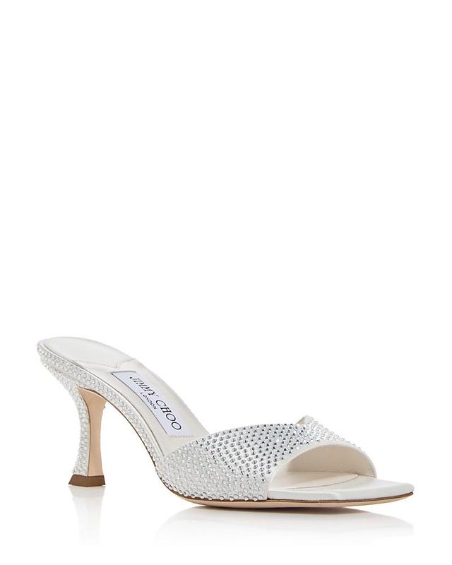 Jimmy Choo Womens Skye 70 Embellished Slide Sandals Product Image