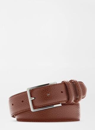 Peter Millar Mens Pebble Grain Belt | Color: Bourbon | Size: 32 Product Image