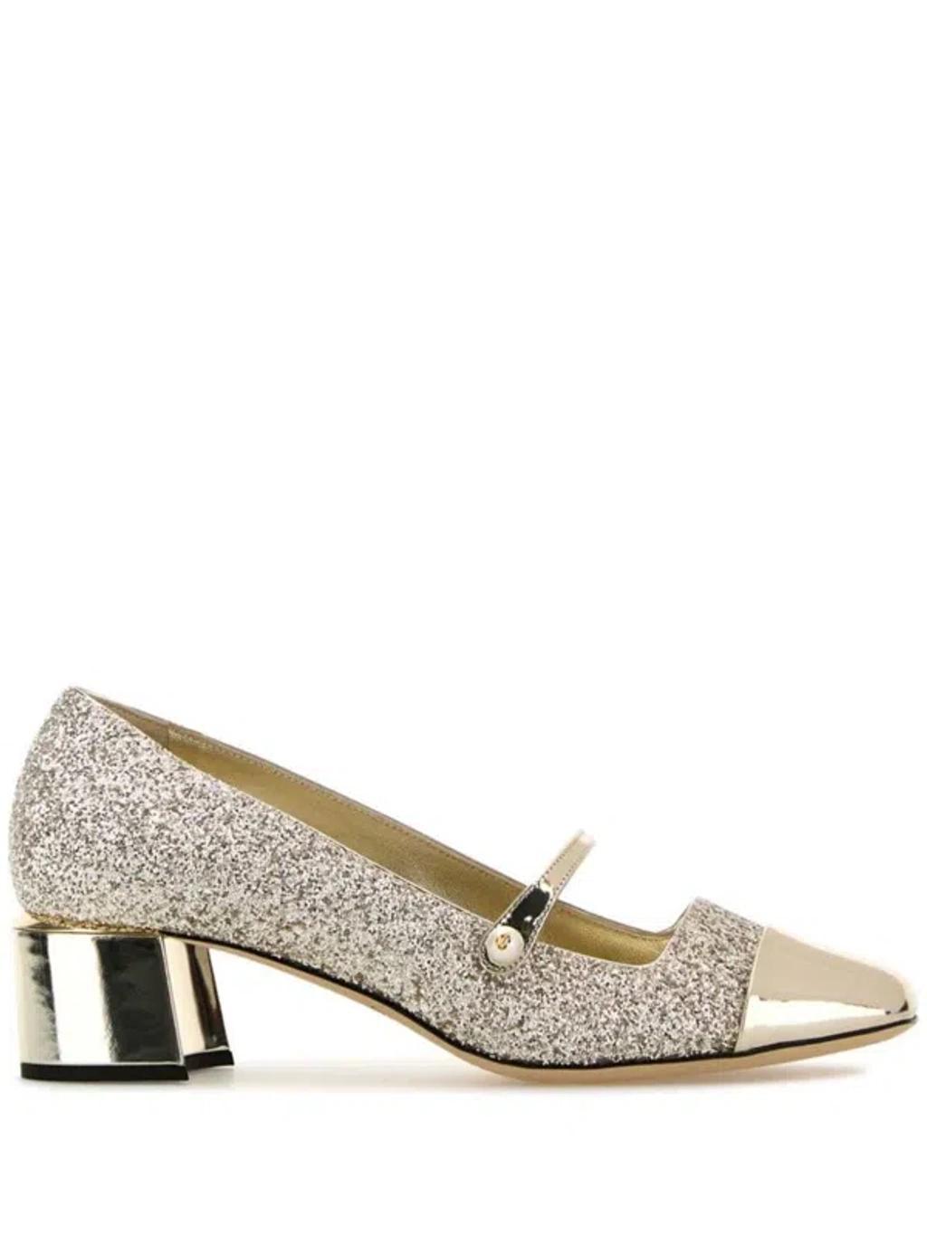 JIMMY CHOO Golden Leather Elisa 45 Pumps product image