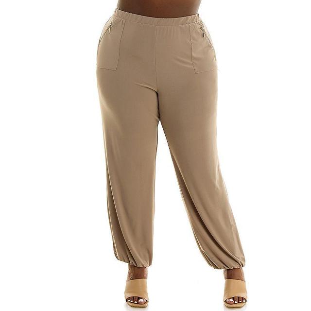 Plus Size Nina Leonard Pants, Womens Dark Green Product Image