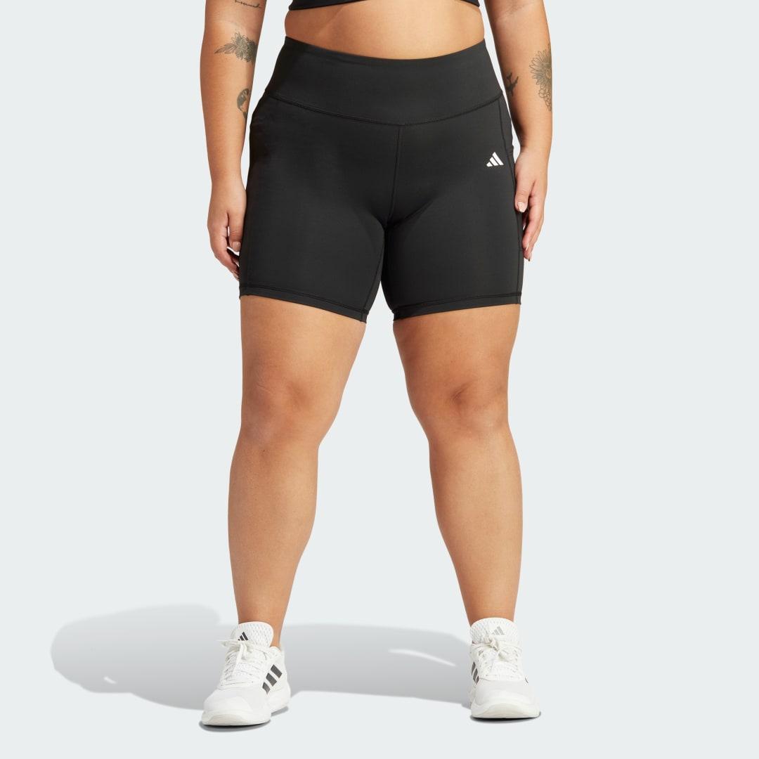 adidas Optime 7-Inch Leggings (Plus Size) Black 1X Womens Product Image