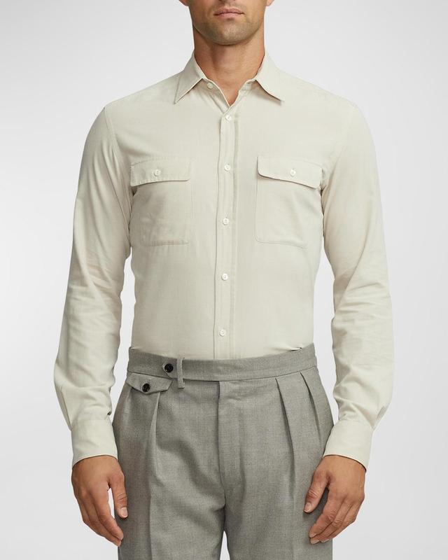 Mens Wale Corduroy Cotton Long-Sleeve Shirt Product Image