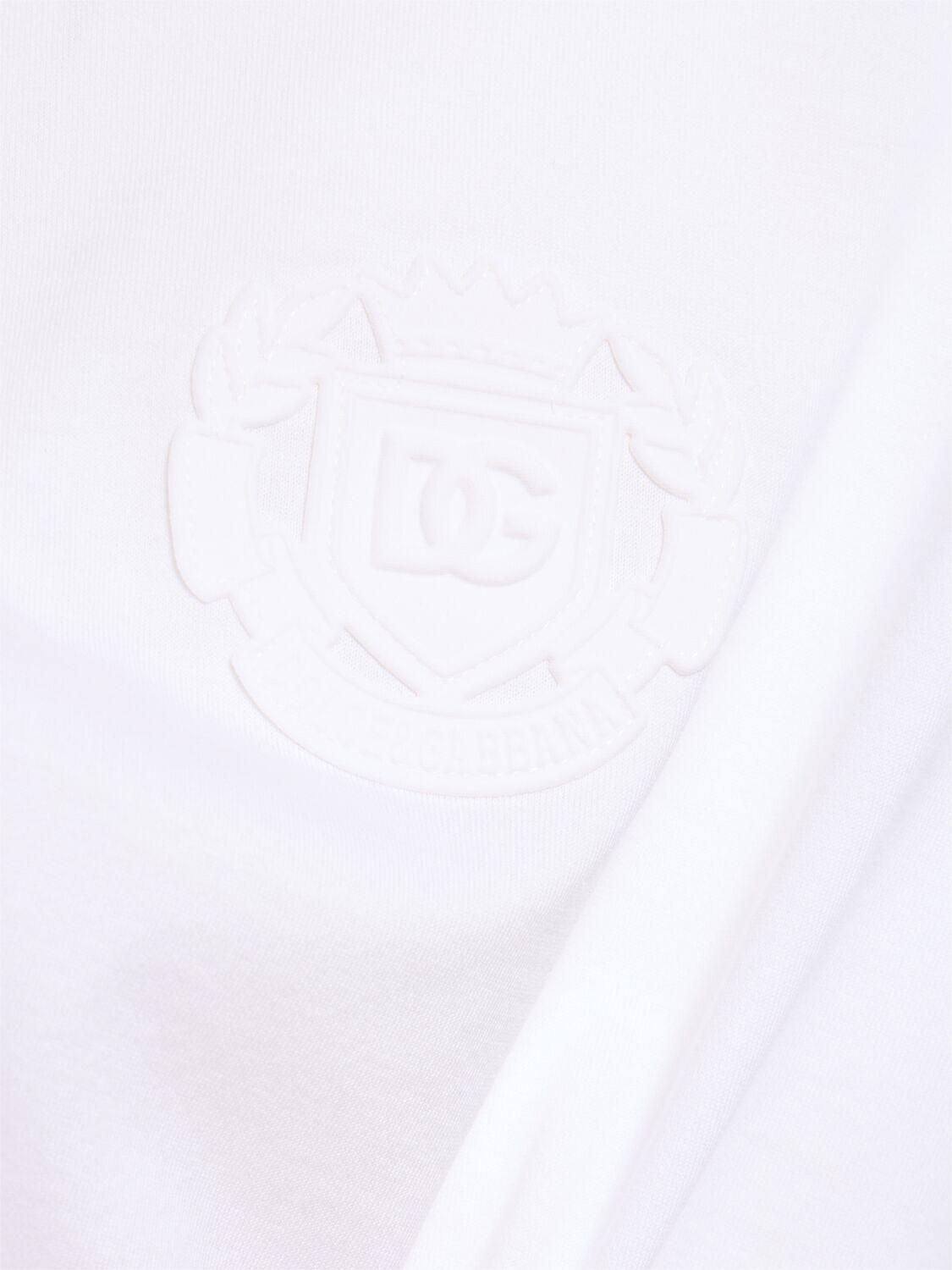 Cotton Jersey Tonal Logo T-shirt In Optic White Product Image