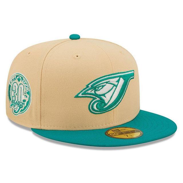 Mens New Era Natural/Teal Toronto Blue Jays Mango Forest 59FIFTY fitted hat Product Image