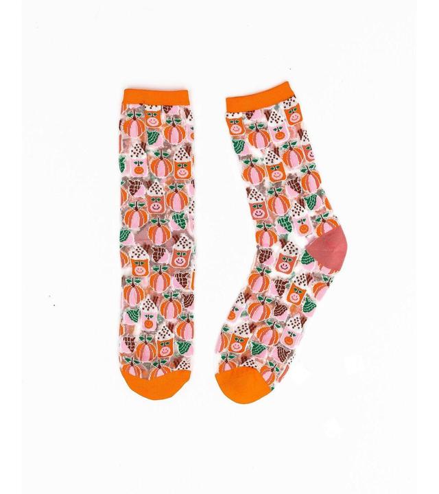 Sock Candy Womens Pumpkin Spice Sheer Sock Product Image