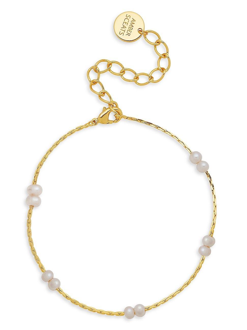 Womens Zagora Dottie 24K-Gold-Plated & Cultured Freshwater Pearl Bracelet Product Image