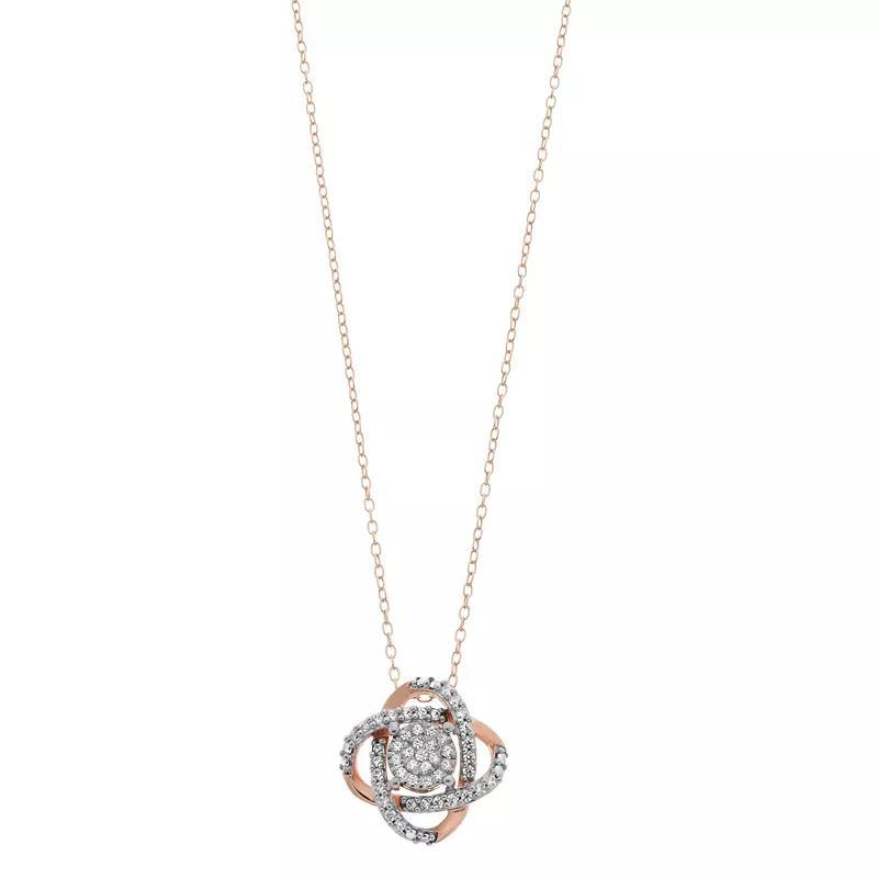 1/4 Carat T.W Diamond Fashion Pendant Necklace, Womens White Product Image