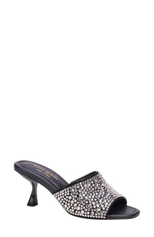 kate spade new york Malibu Leather Rhinestone Embellished Mules Product Image