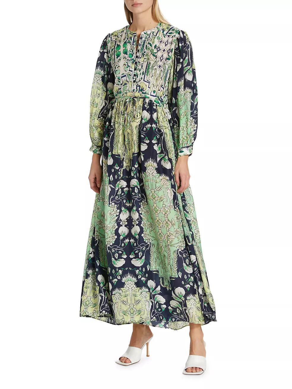 Bariloche Etal Floral Silk Maxi Dress Product Image