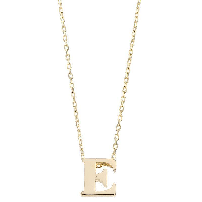 Au Naturale 14k Gold Initial Pendant Necklace, Womens Product Image