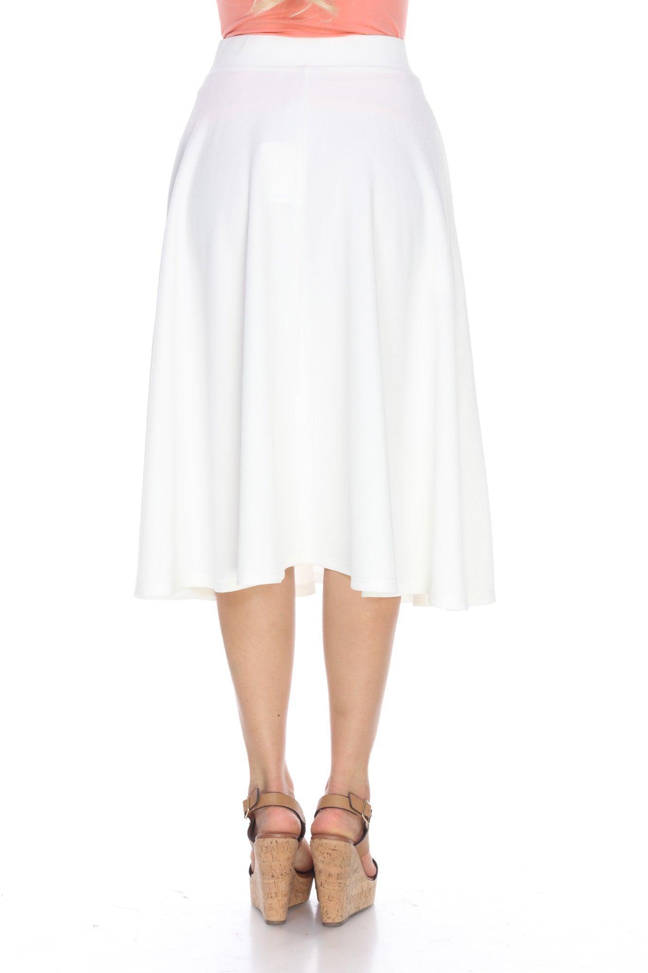 Flared Midi Skirt with pockets Product Image