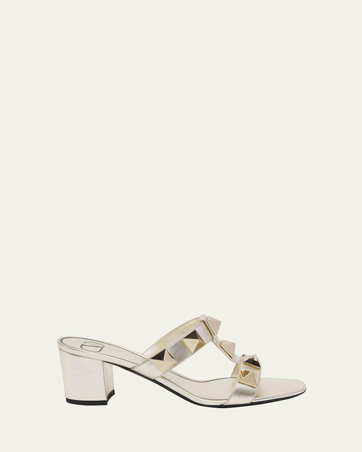 Valentino Garavani Womens Slip On Embellished High Heel Sandals Product Image