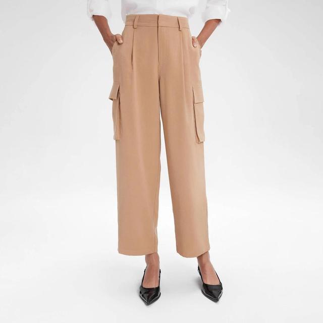 Womens High-Rise Straight Leg Cargo Pants - A New Day Camel Product Image