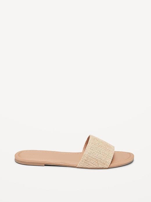 Raffia Slide Sandals Product Image