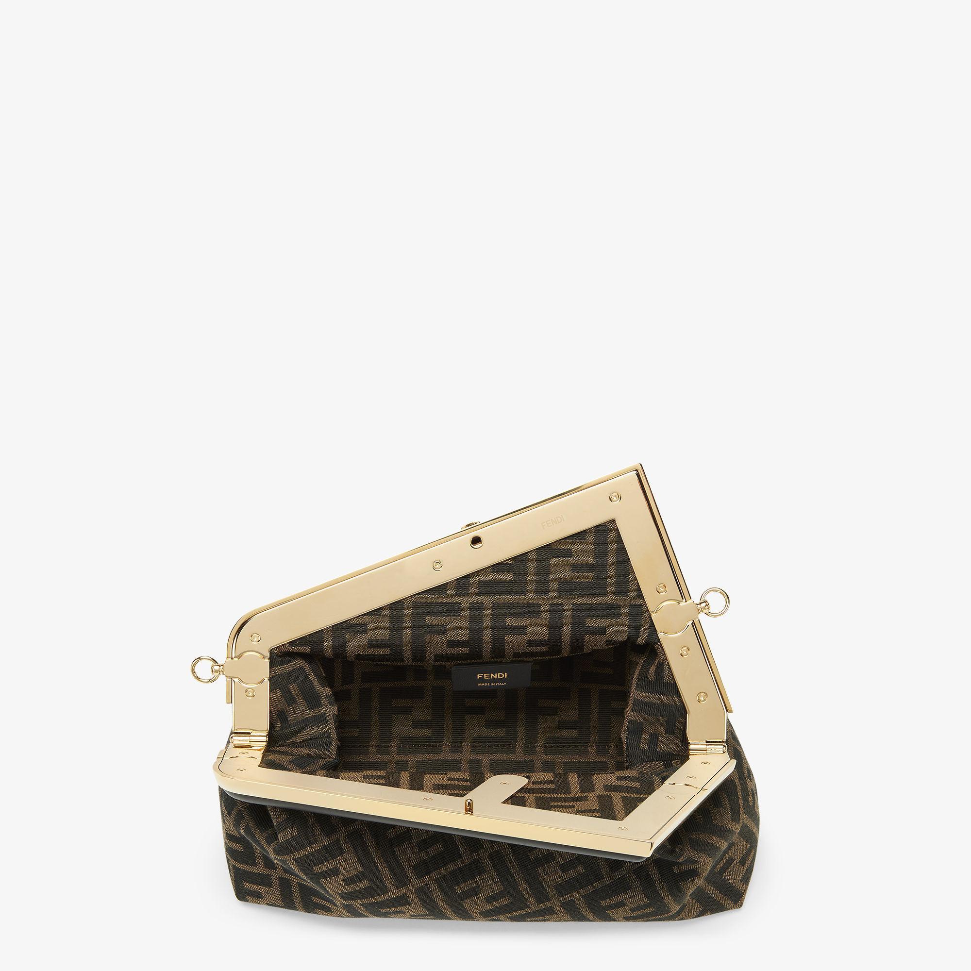 Fendi First MidiBrown FF jacquard fabric bag Product Image