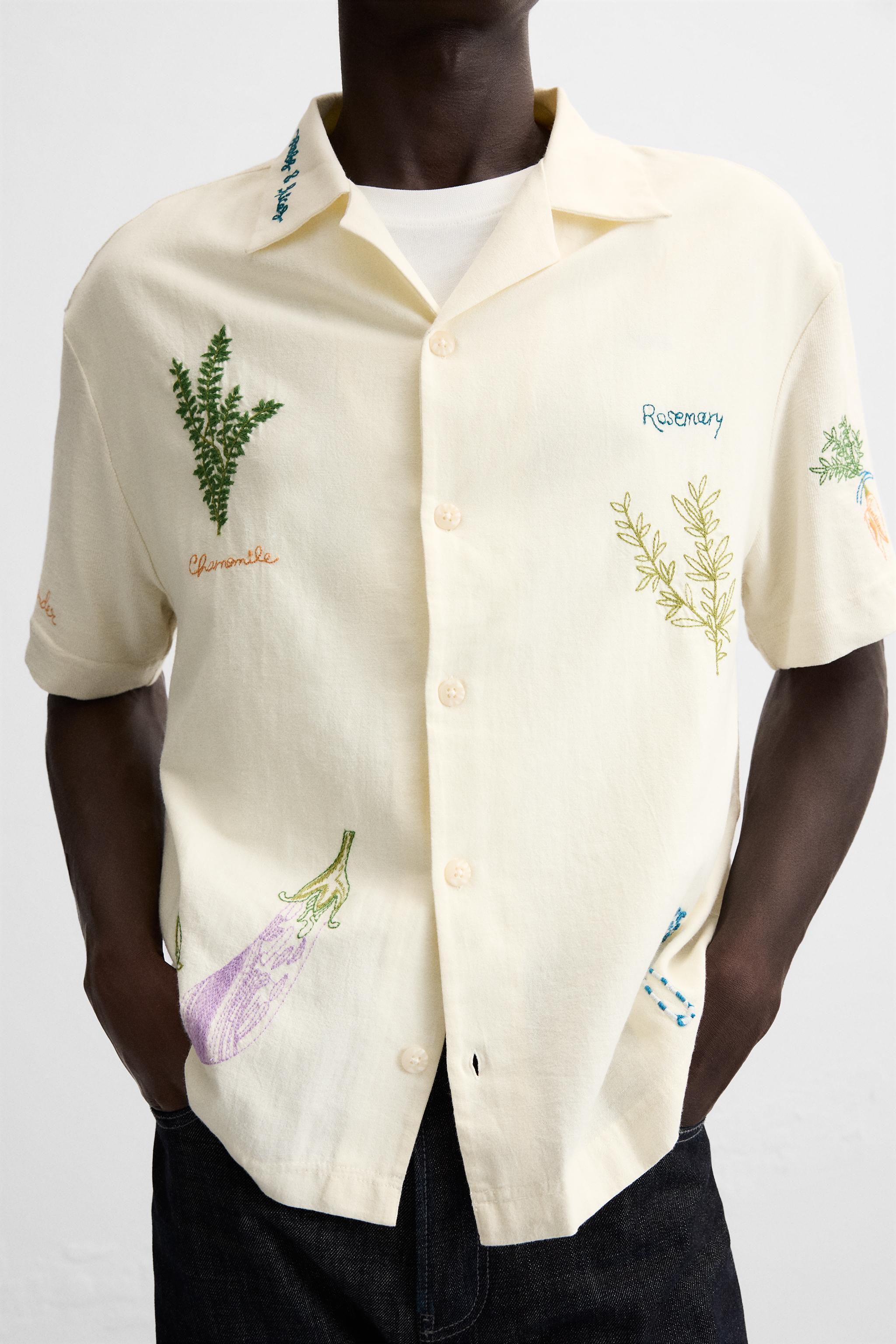 EMBROIDERED HERBS SHIRT Product Image