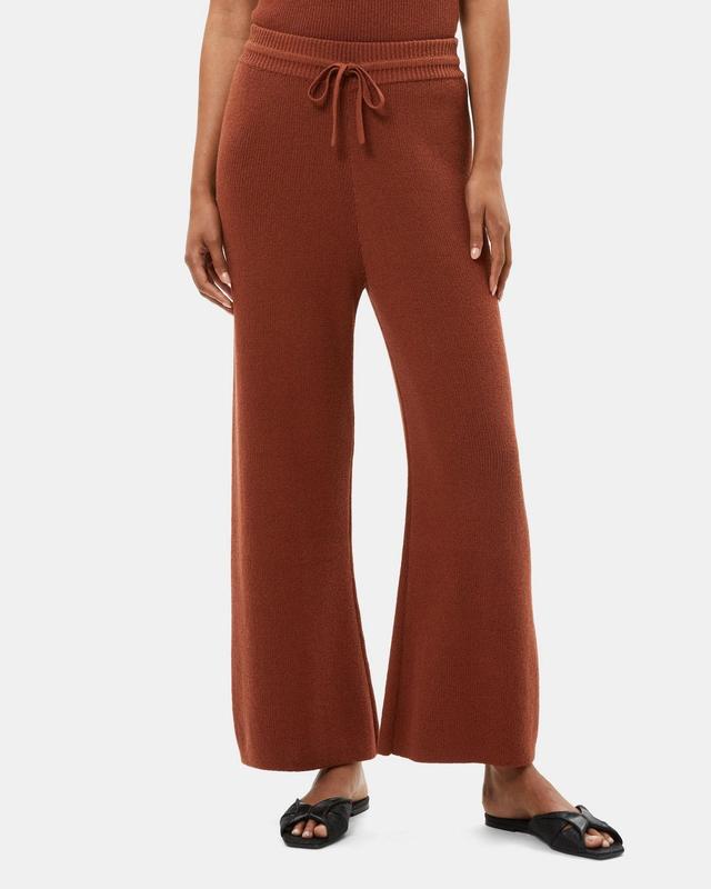 Wide Pull-On Pant in Bouclé Cotton-Blend Product Image