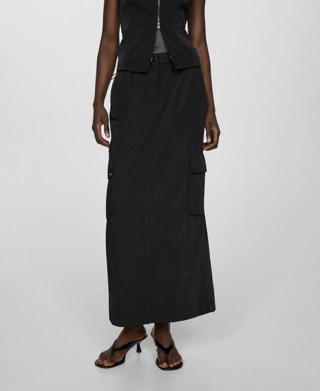 Mango Womens Long Cargo Skirt Product Image