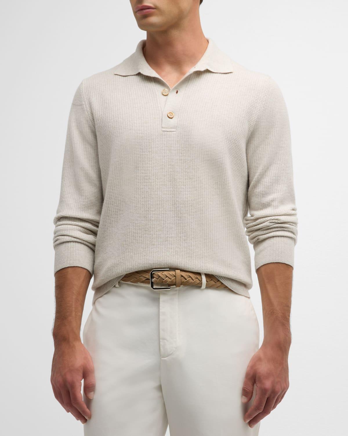 Men's Cashmere Polo Sweater Product Image