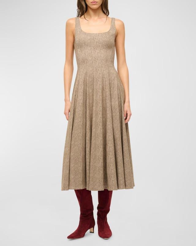 Wells Herringbone Midi Dress Product Image