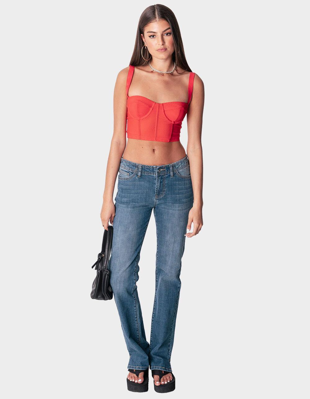 EDIKTED Aubrey Low Rise Jeans Product Image