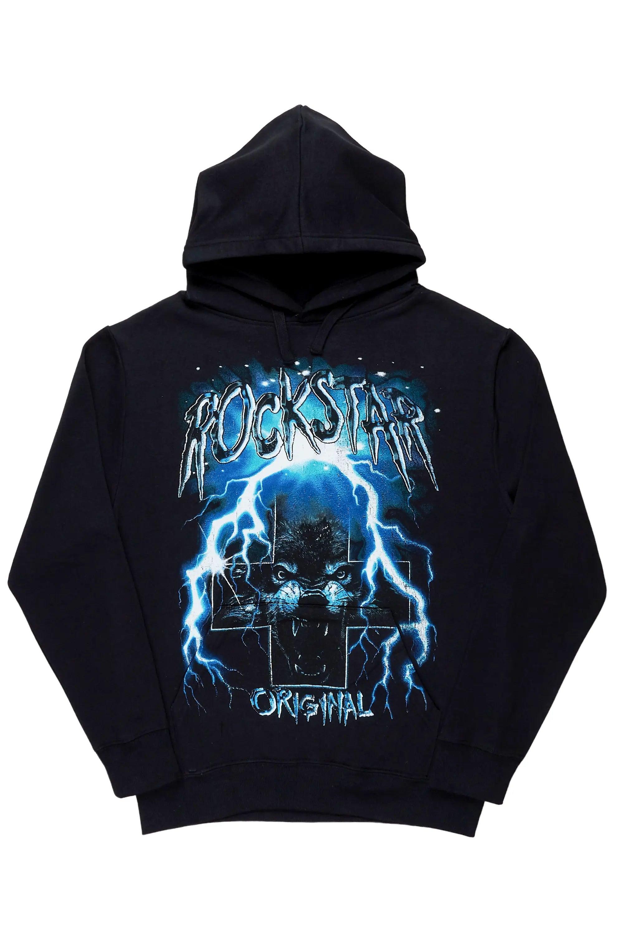 Bolk Black Graphic Hoodie Male Product Image