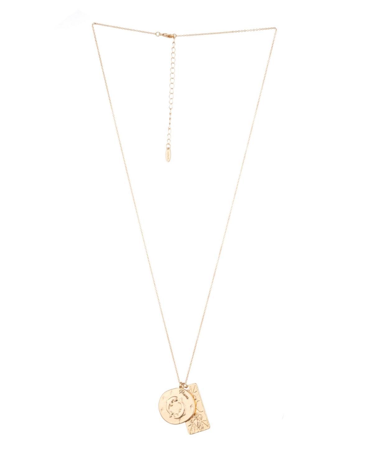 Ettika Womens Zodiac Double Charm Necklace Product Image