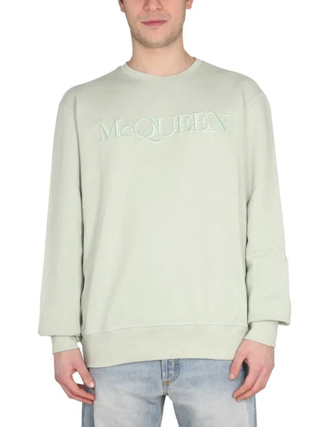 Logo Embroidered Sweatshirt In Green Product Image