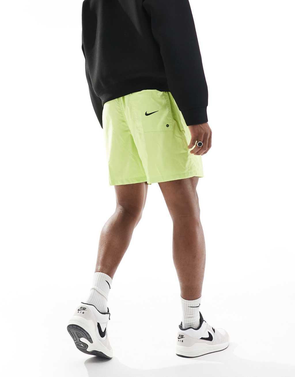 Nike Block 2.0 logo woven shorts in yellow  Product Image