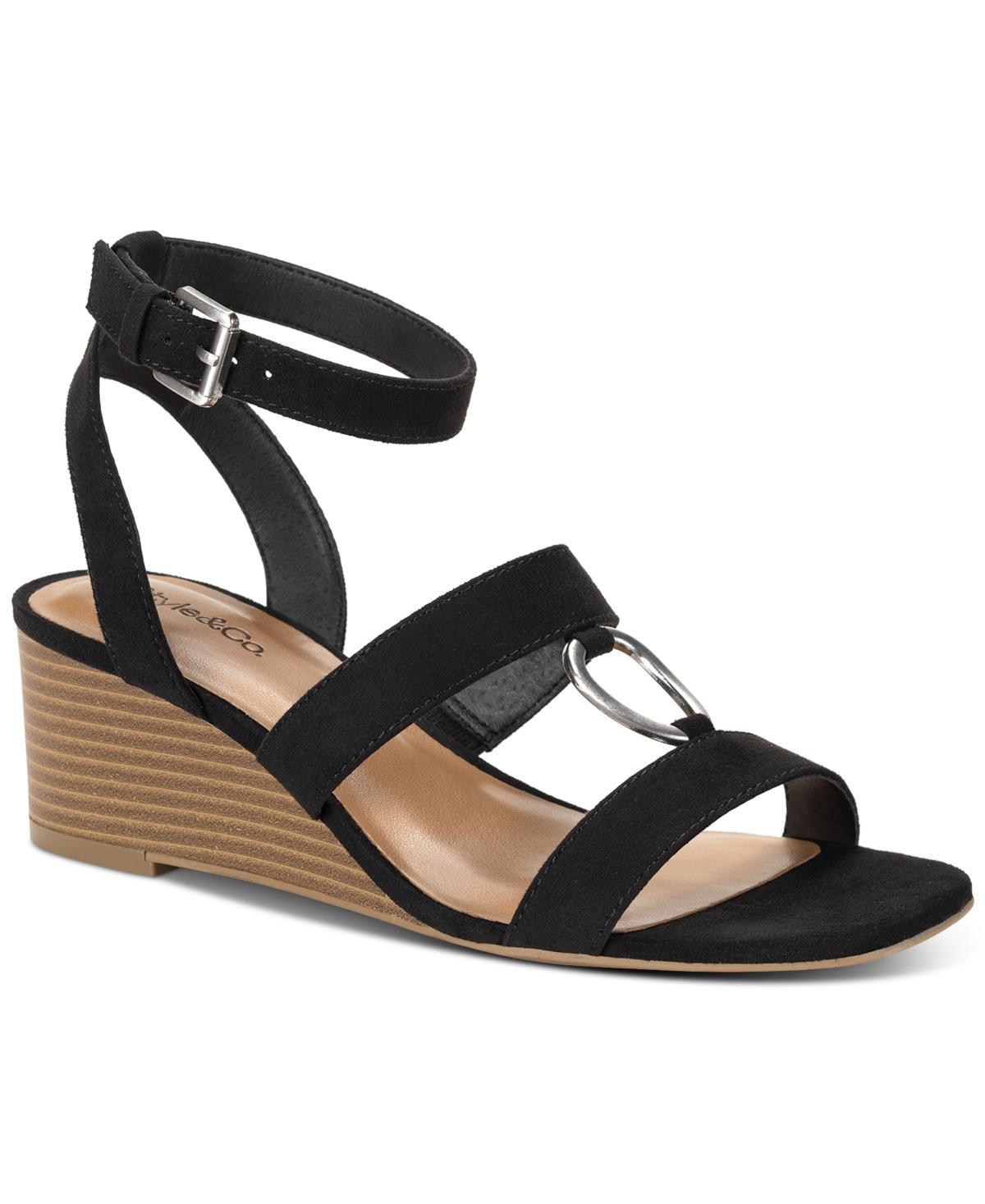 Style & Co Womens Lourizzaa Ankle-Strap Wedge Sandals, Created for Macys Product Image