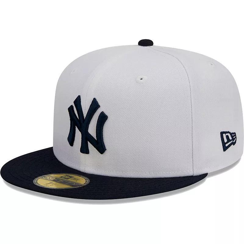 Mens New Era White New York Yankees Optic 59FIFTY Fitted Hat - White Product Image