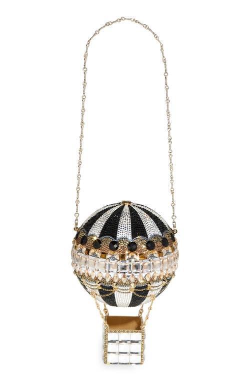 JUDITH LEIBER Hot Air Balloon Crystal Embellished Clutch In Rozier Black Product Image