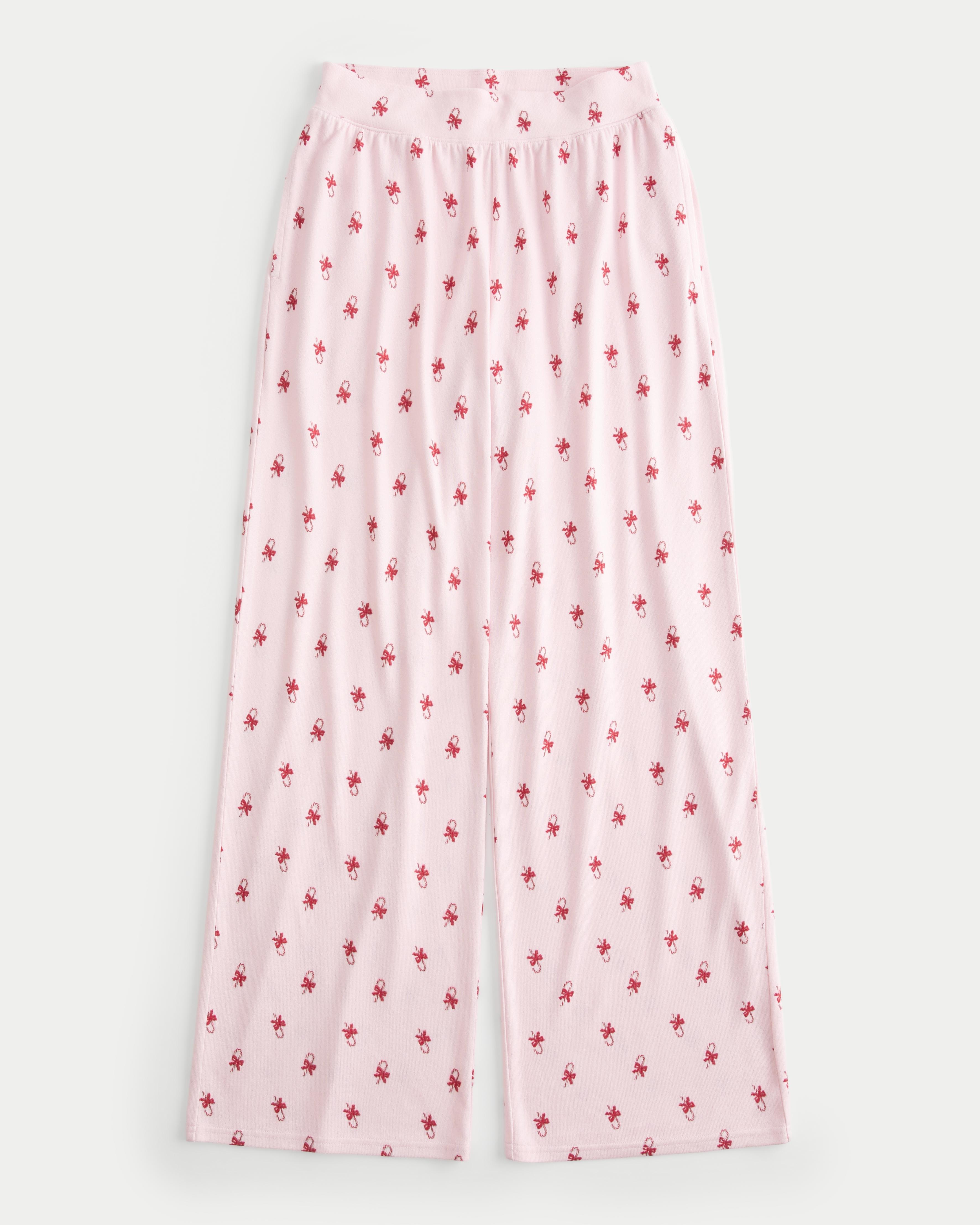 Cozy Wide-Leg Pajama Pants Product Image