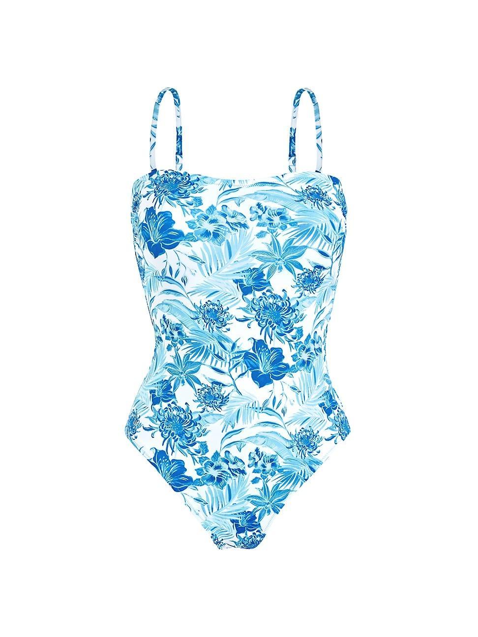 Womens Tahiti Flowers One-Piece Swimsuit Product Image