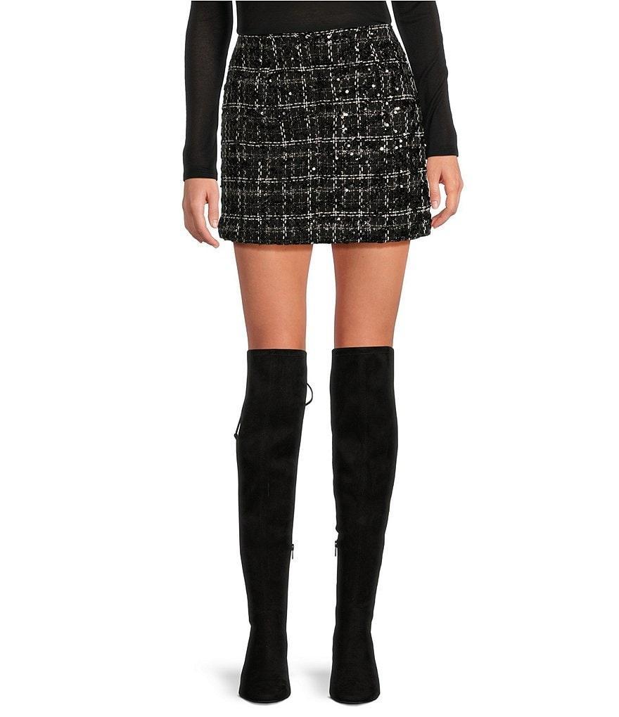 Gianni Bini Roux Tweed High Rise Mini Skirt Product Image