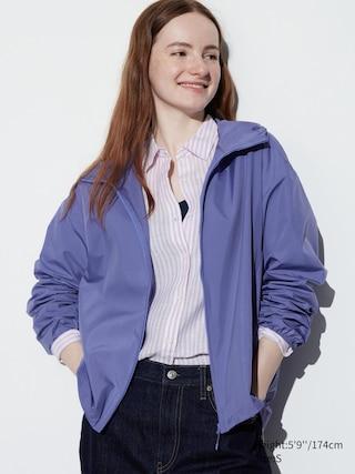 Womens Pocketable Uv Protection Parka with Water-Repellent Purple Large UNIQLO US Product Image