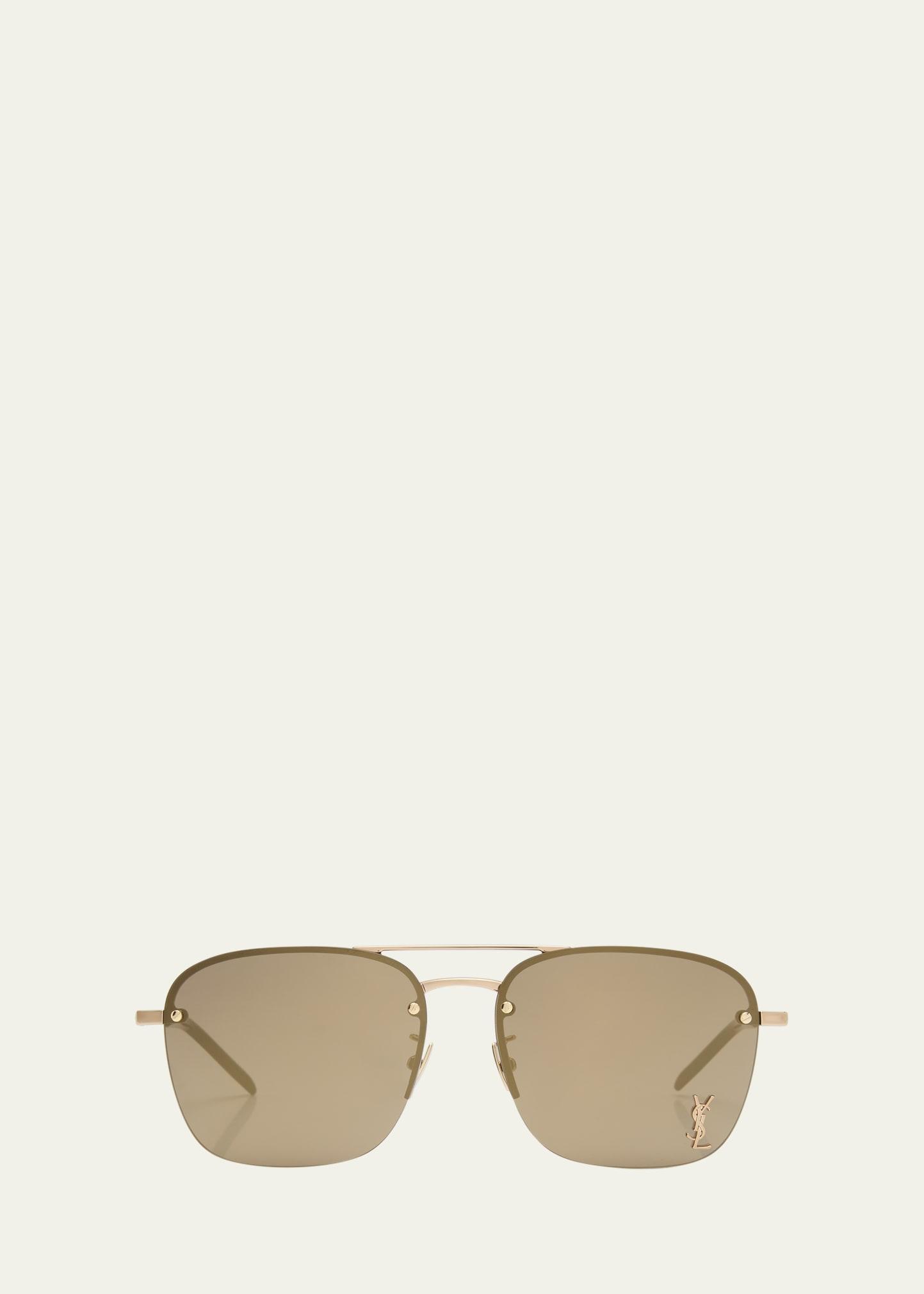 Saint Laurent Monogram Pin Navigator Sunglasses, 59mm Product Image