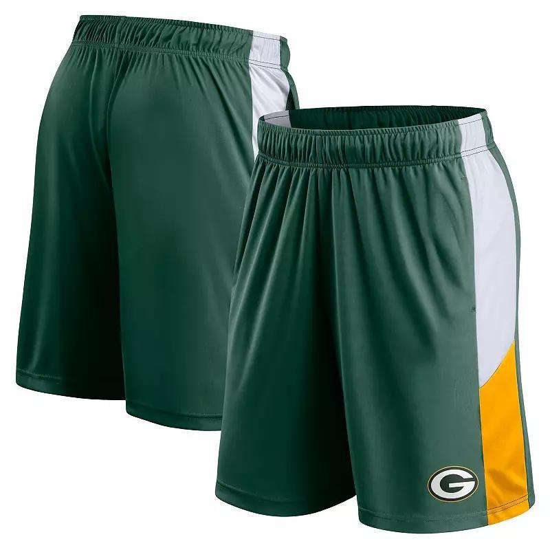 Mens Fanatics Branded Bay Packers Prep Colorblock Shorts Product Image