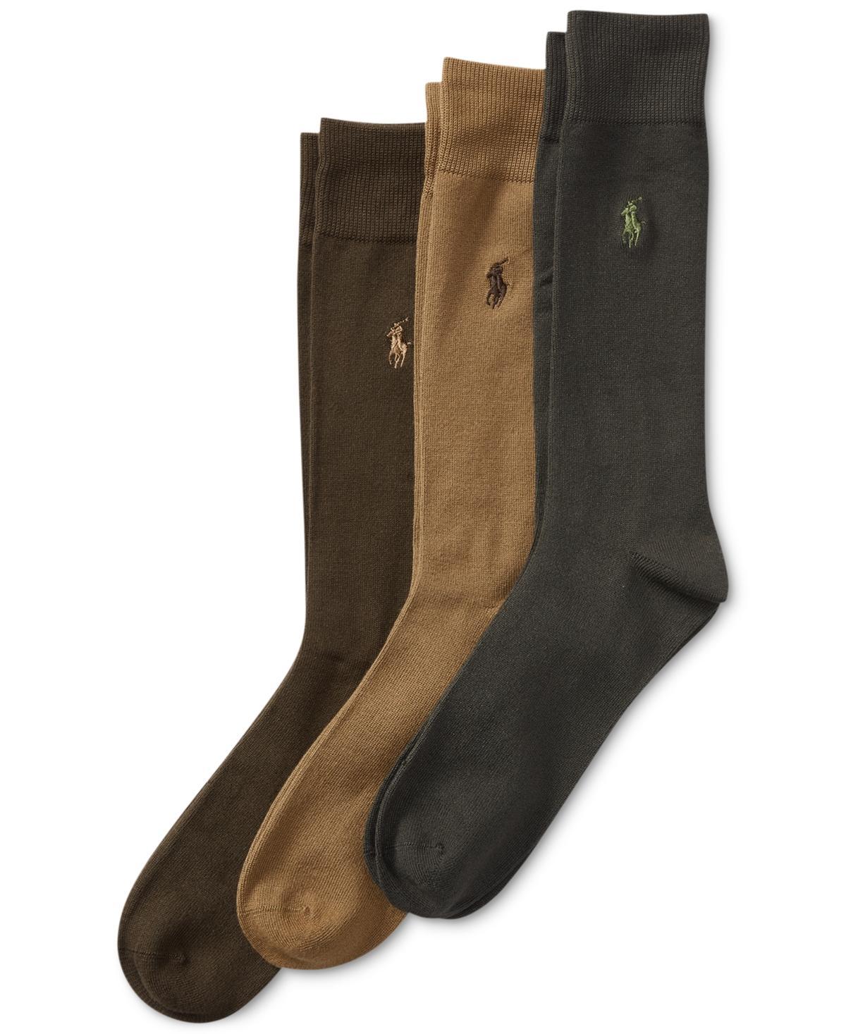 Polo Ralph Lauren Mens 3-Pk. Extended Size Supersoft Dress Socks Product Image