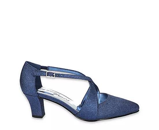 Easy Street Elegance Womens Slingback Pumps Blue Glitter Product Image